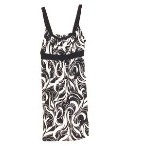 Black and white Wrapper dress. Size medium